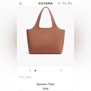 NWT Cuyana 13 inch System Tote in Caramel leather